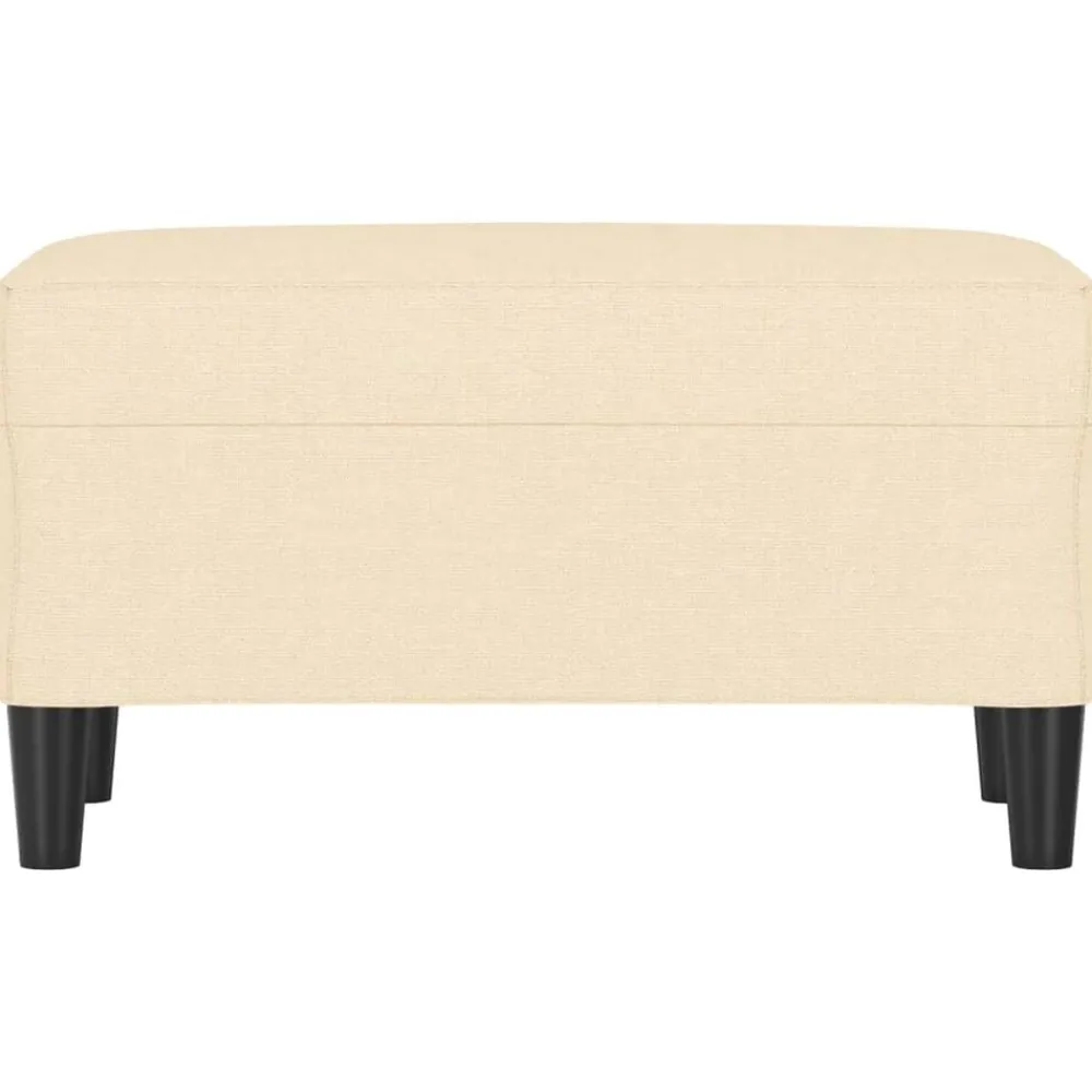 Bankje 70x35x41 cm stof crèmekleurig>vidaXL Clearance