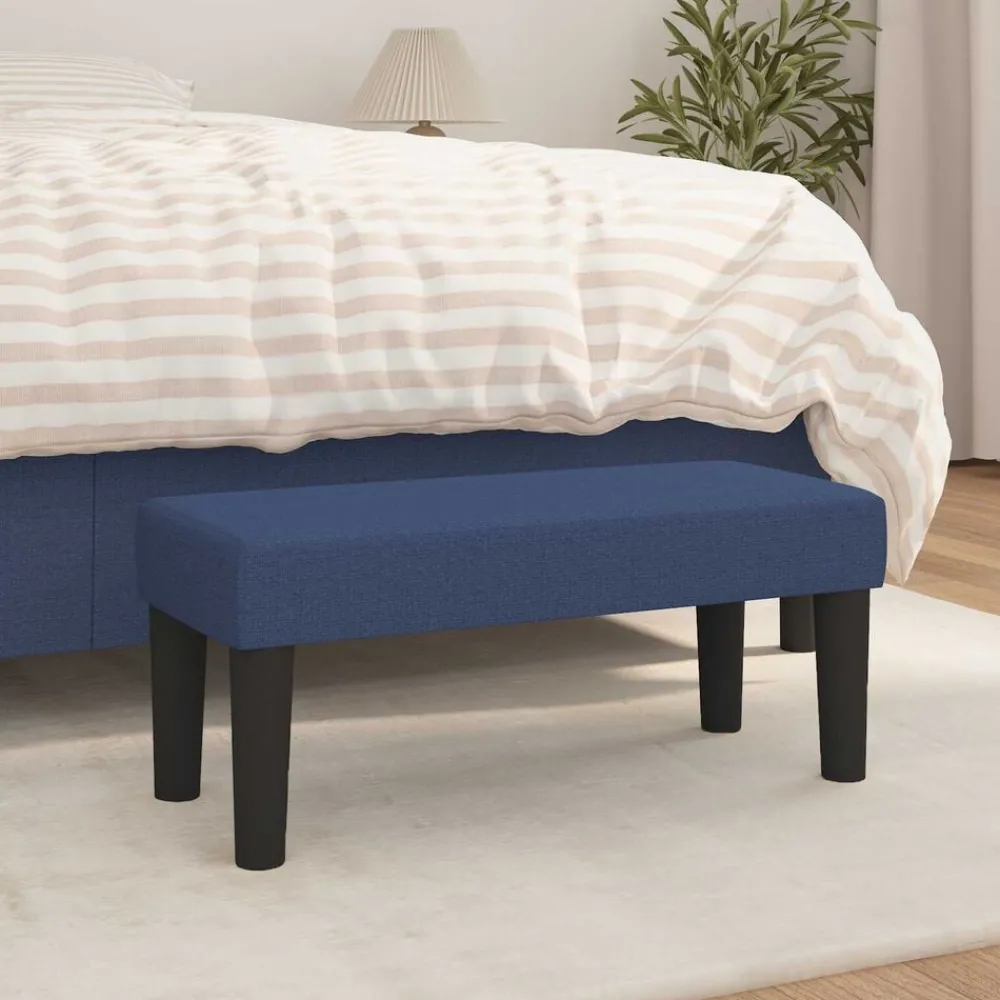 Bankjes*vidaXL Bankje 70x30x30 cm stof Blauw