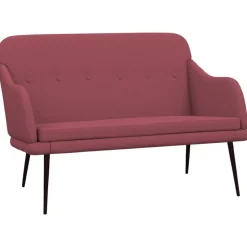 Bankjes*vidaXL Bankje 110x76x80 cm stof Wijnrood