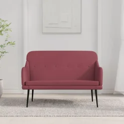 Bankjes*vidaXL Bankje 110x76x80 cm stof Wijnrood