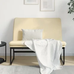 Bankjes*vidaXL Bankje 100x75x76 cm stof crèmekleurig Cr&egrave;me