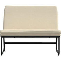 Bankjes*vidaXL Bankje 100x75x76 cm stof crèmekleurig Crème