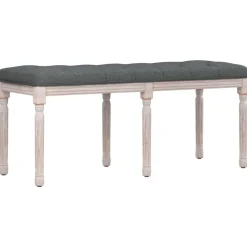Bankje 110x40x49 cm stof donker>vidaXL