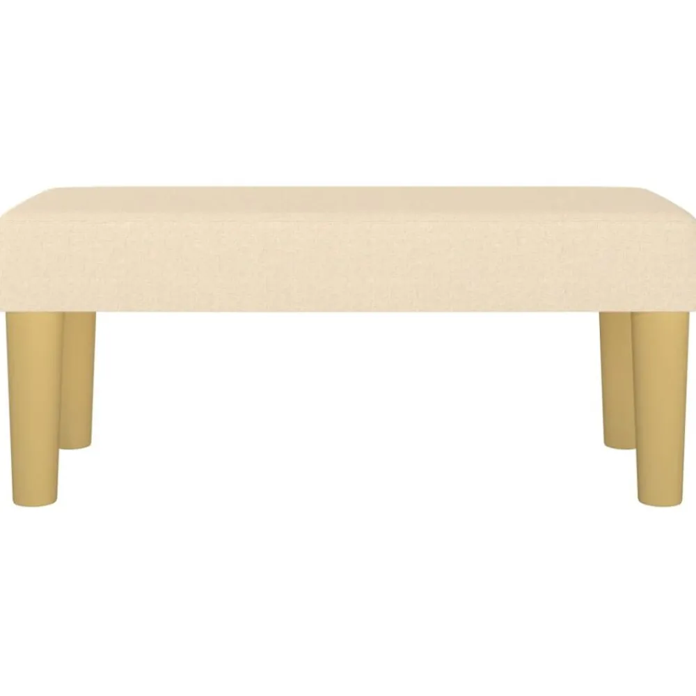 Bankjes*vidaXL Bankje 70x30x30 cm stof crèmekleurig Crème