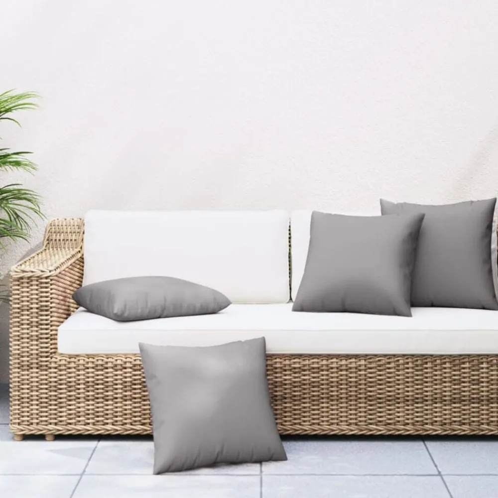 Woon- & Tuinaccessoires*vidaXL Bankkussens 4 st 40x40 cm stof Grijs
