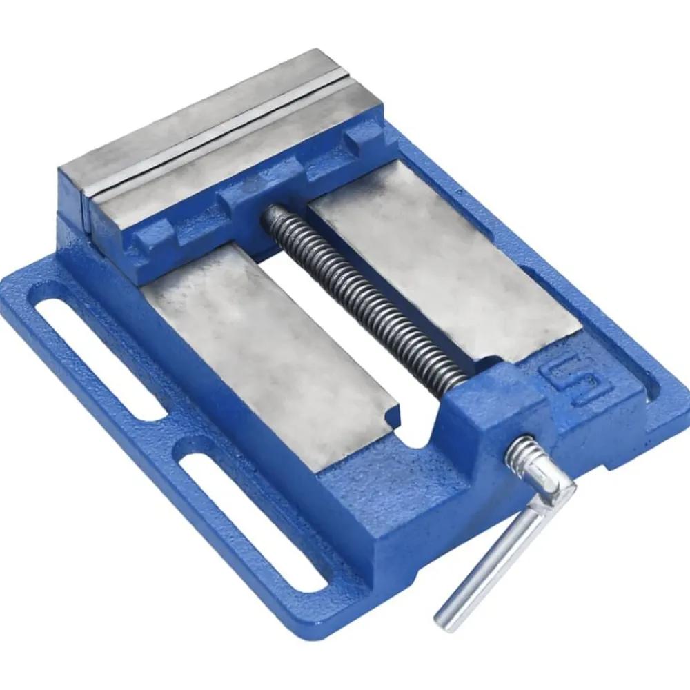 Bankschroef voor kolomboormachine 121 mm gietijzer blauw>vidaXL Discount