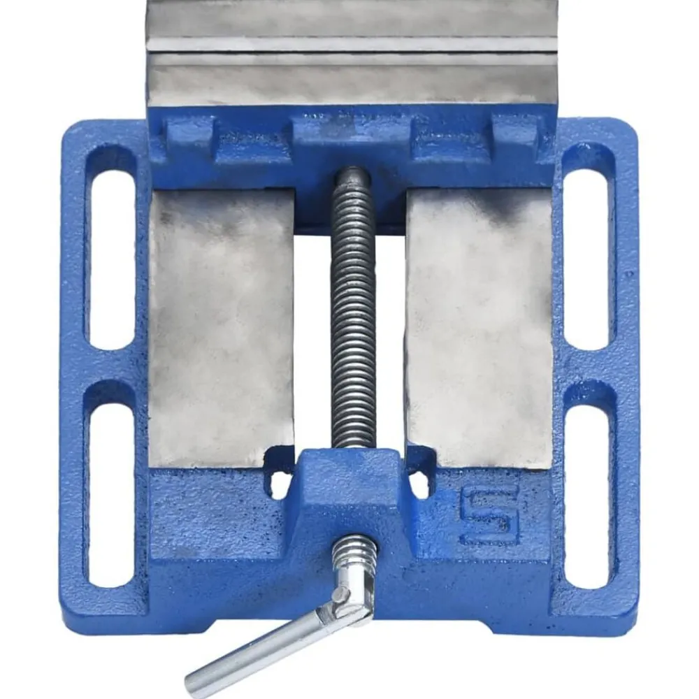Bankschroef voor kolomboormachine 121 mm gietijzer blauw>vidaXL Discount