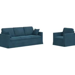 Bankstel 2 pcs 198 x 78 x 80 cm Fluweel>vidaXL