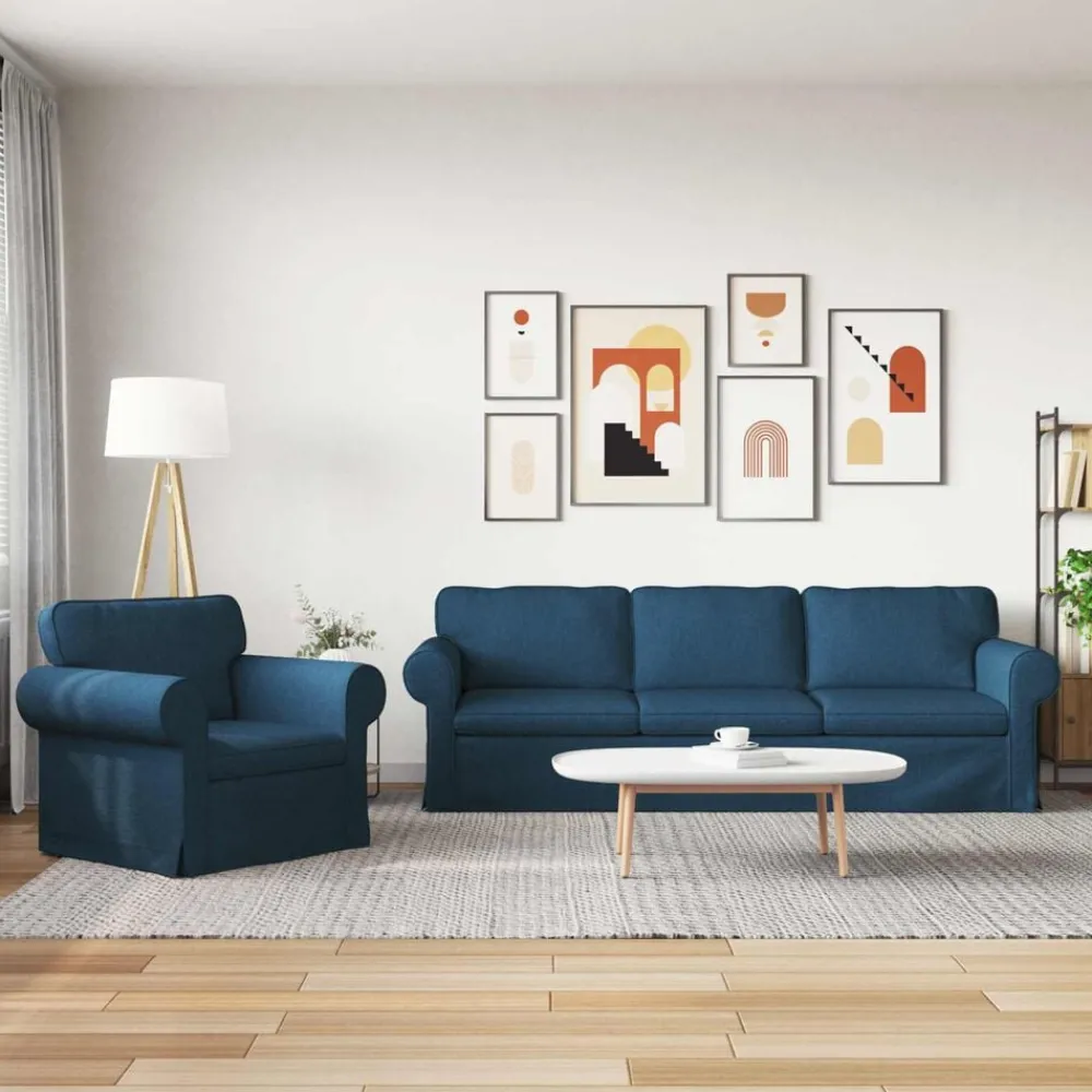 Bankstel 2 pcs 245 x 82 x 80 cm Stof>vidaXL Outlet