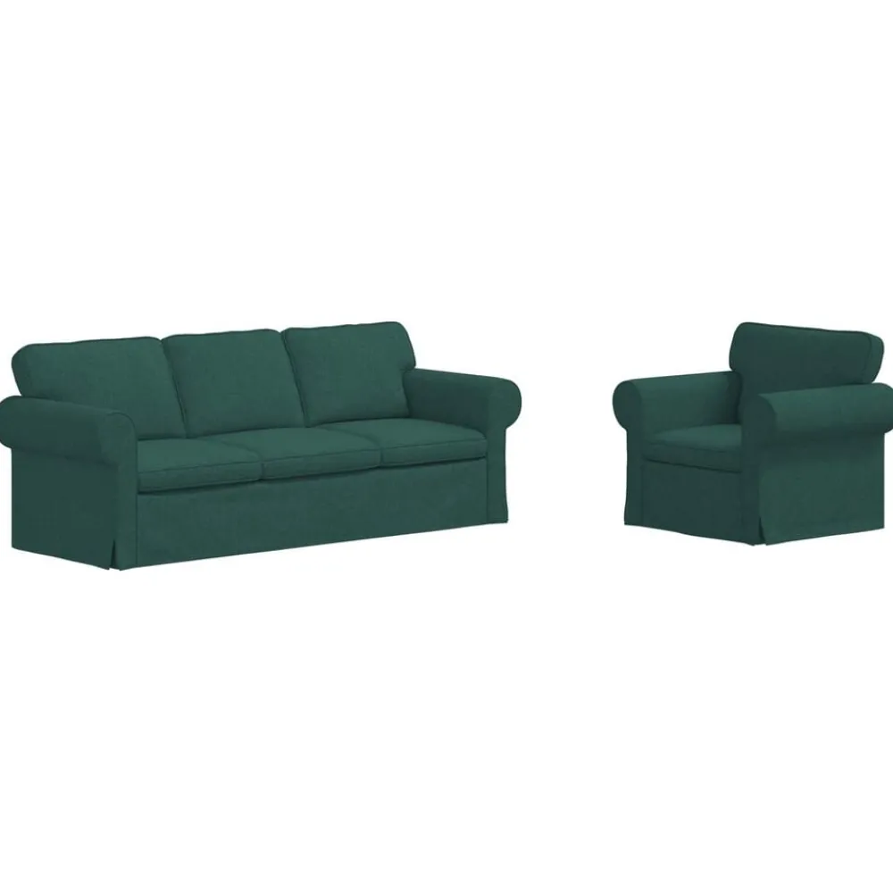 Bankstel 2 pcs 215 x 82 x 80 cm Stof>vidaXL Hot