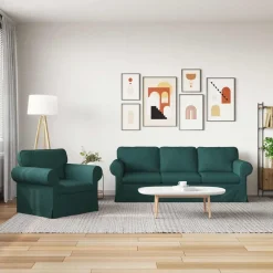 Bankstel 2 pcs 215 x 82 x 80 cm Stof><noscript><img width=