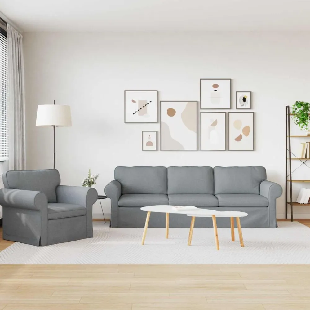 Bankstel 2 pcs 245 x 82 x 80 cm Stof>vidaXL Best