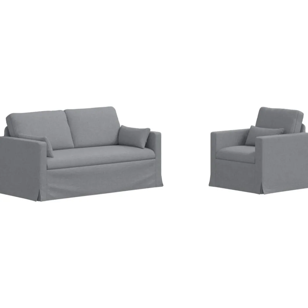 Bankstel 2 pcs 158 x 78 x 80 cm Stof>vidaXL Discount
