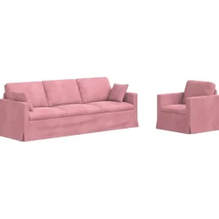Bankstel 2 pcs 228 x 78 x 80 cm Fluweel>vidaXL Hot