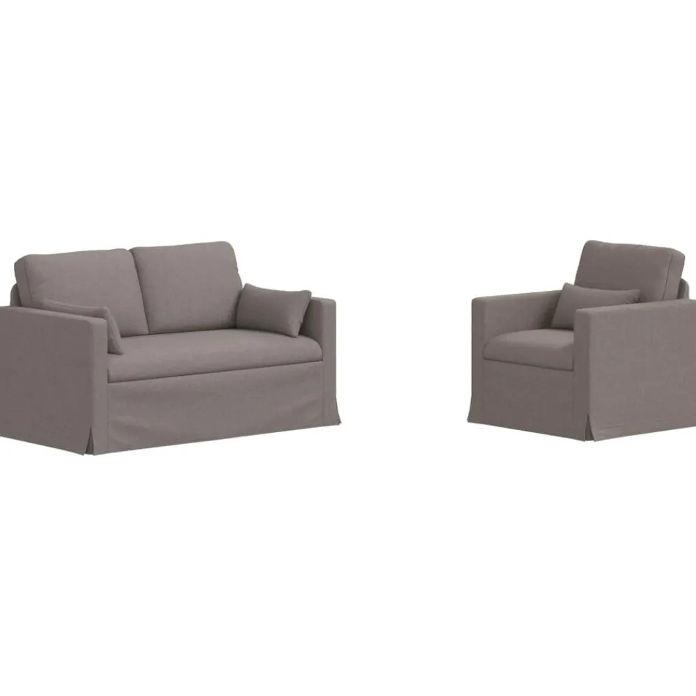 Bankstel 2 pcs 139 x 78 x 80 cm Stof>vidaXL New