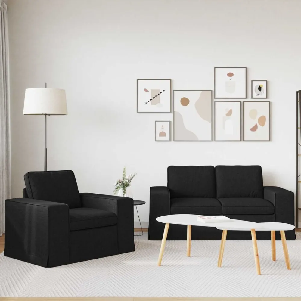 Bankstel 2 pcs 162 x 80 x 82 cm Stof>vidaXL Outlet