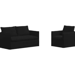 Bankstel 2 pcs 156 x 82 x 85 cm Stof>vidaXL New