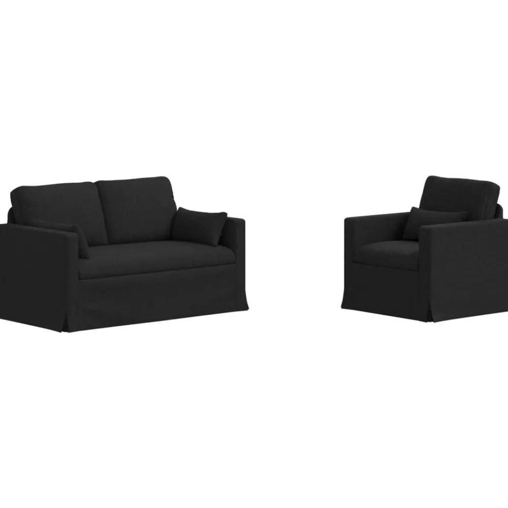 Bankstel 2 pcs 139 x 78 x 80 cm Stof>vidaXL Hot