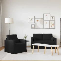 Bankstel 2 pcs 139 x 78 x 80 cm Stof><noscript><img width=