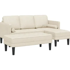 Bankstel met kussen 2 pcs Polyester>vidaXL Online