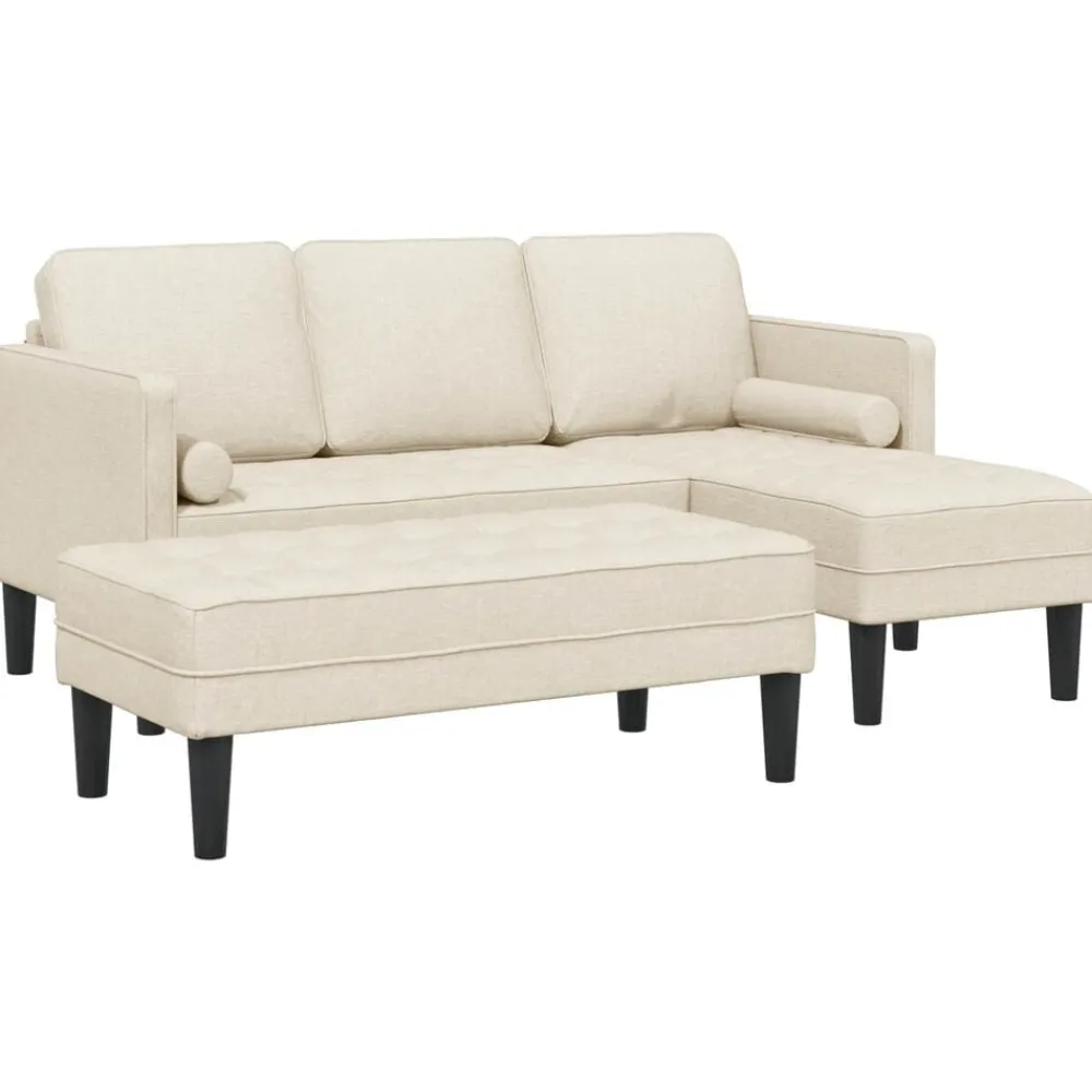 Bankstel met kussen 2 pcs Polyester>vidaXL Online