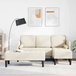 Bankstel met kussen 2 pcs Polyester>vidaXL Online