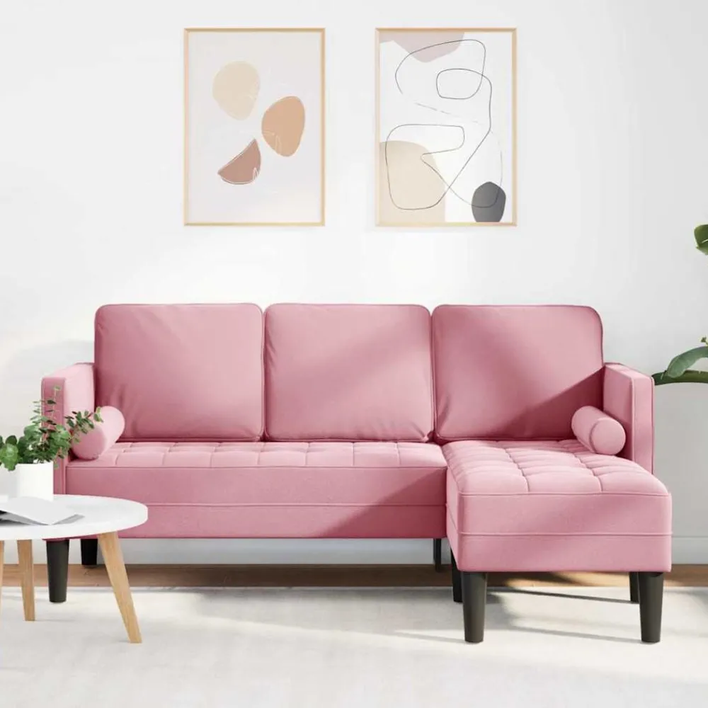 Bankstel met kussen Polyester>vidaXL New