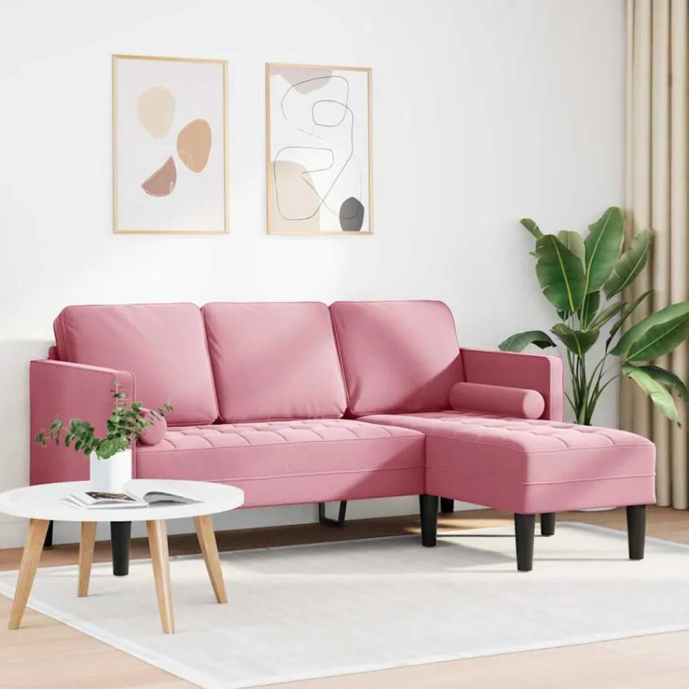 Bankstel met kussen Polyester>vidaXL New