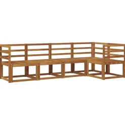 Meubelsets*vidaXL Bankstel met kussen 5 pcs Natuurlijk en antraciet