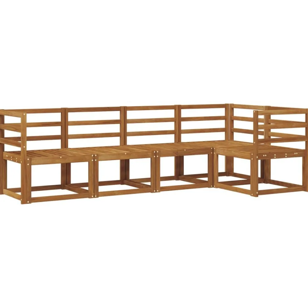 Meubelsets*vidaXL Bankstel met kussen 5 pcs Natuurlijk en antraciet