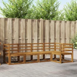 Meubelsets*vidaXL Bankstel met kussen 5 pcs Natuurlijk en antraciet