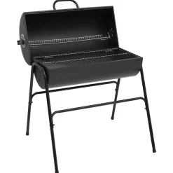 Barbecuevat met 2 kookroosters 80x95x90 cm staal zwart>vidaXL New