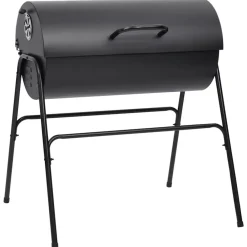 Barbecuevat met 2 kookroosters 80x95x90 cm staal zwart>vidaXL New