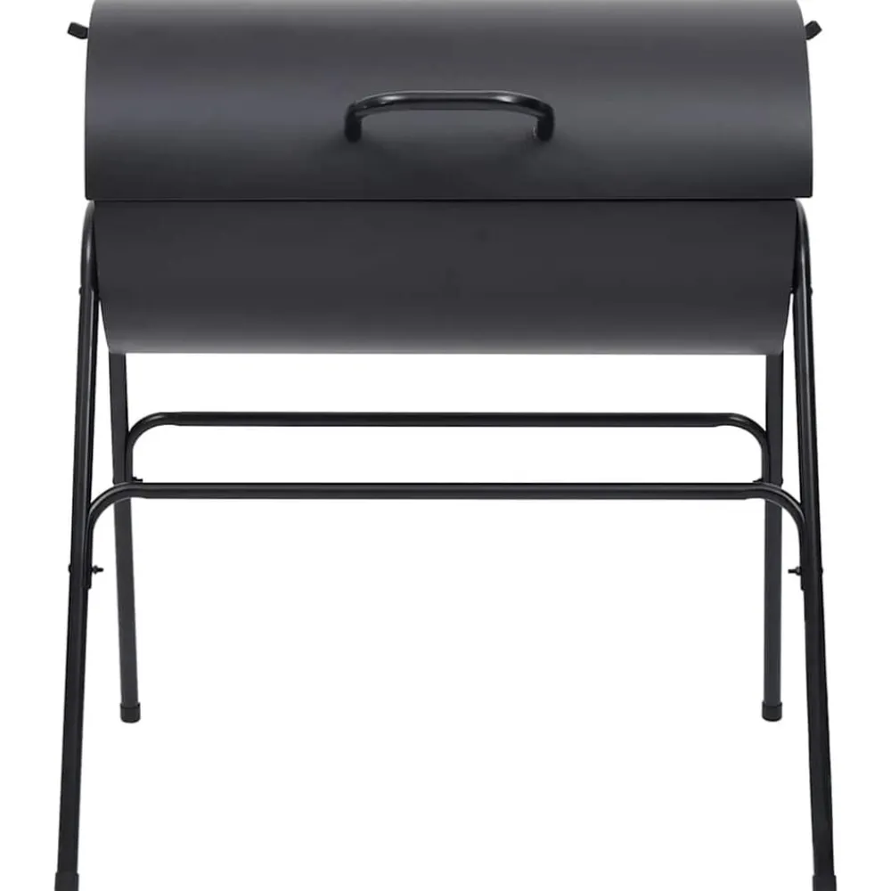 Barbecuevat met 2 kookroosters 80x95x90 cm staal zwart>vidaXL New