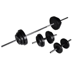 Barbell- en dumbbellset 30,5 kg>vidaXL