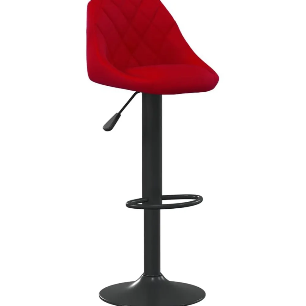 Stoelen*vidaXL Barkruk fluweel Wijnrood