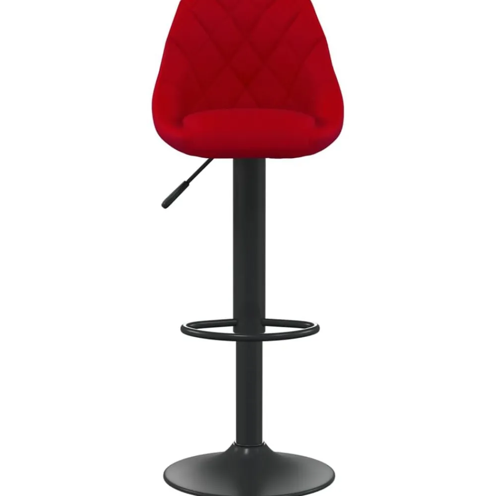 Stoelen*vidaXL Barkruk fluweel Wijnrood