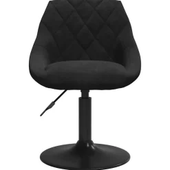 Stoelen*vidaXL Barkruk fluweel Zwart