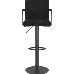 Stoelen*vidaXL Barkruk fluweel Zwart