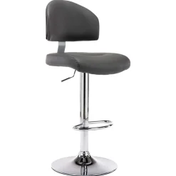 Stoelen*vidaXL Barkruk kunstleer Grijs