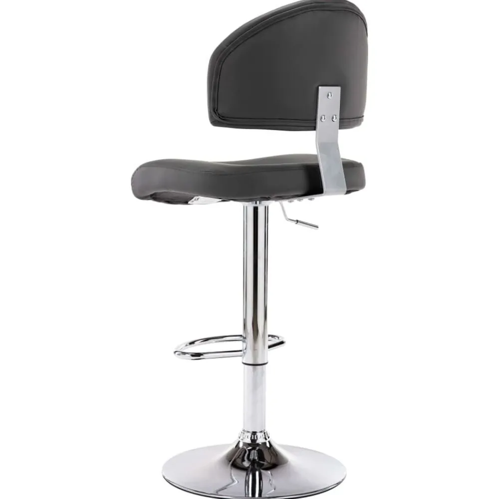 Stoelen*vidaXL Barkruk kunstleer Grijs