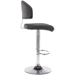 Stoelen*vidaXL Barkruk kunstleer Grijs
