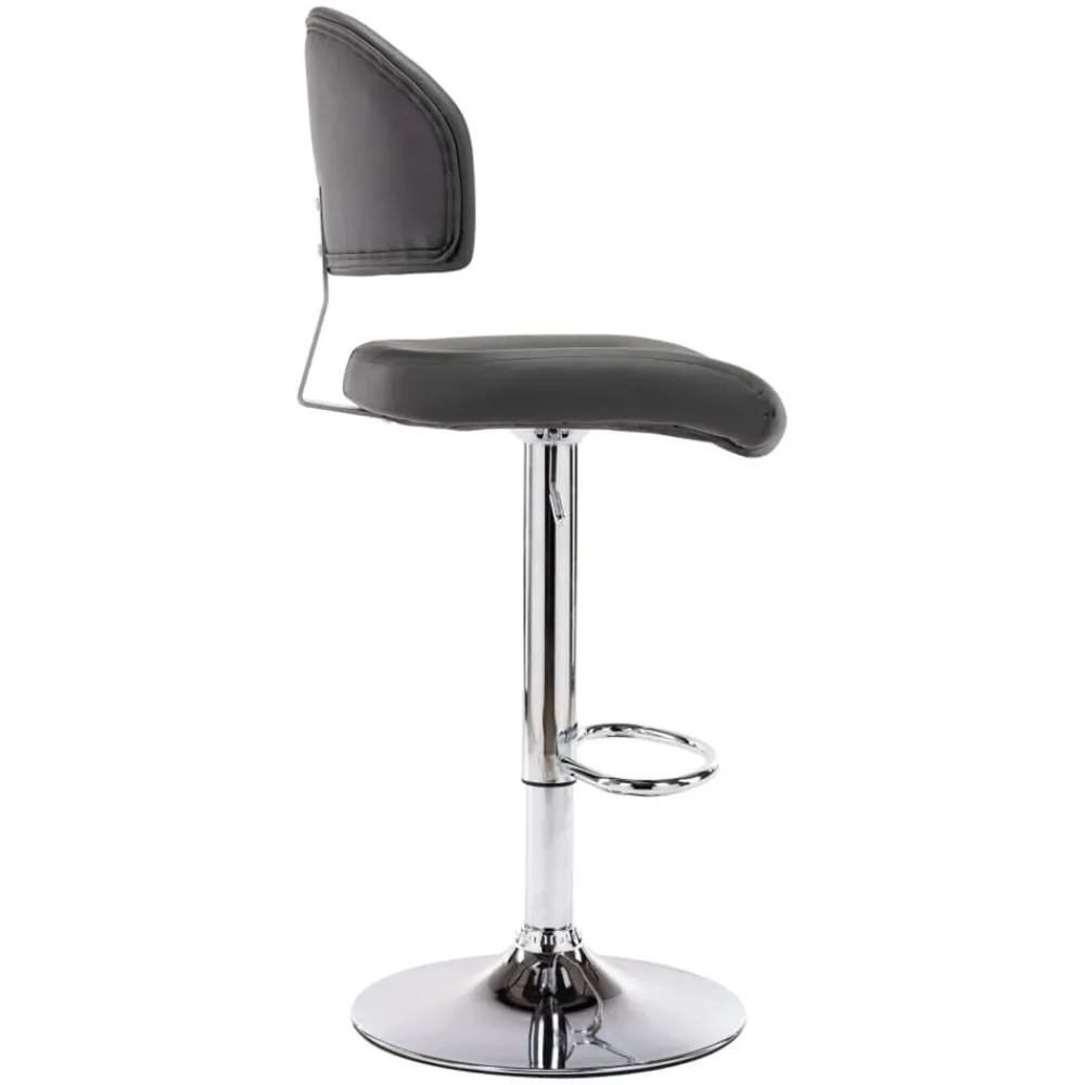 Stoelen*vidaXL Barkruk kunstleer Grijs