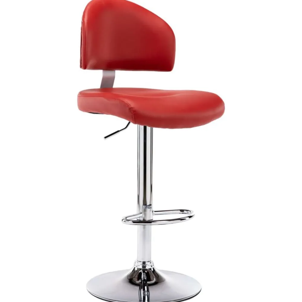 Stoelen*vidaXL Barkruk kunstleer Wijnrood