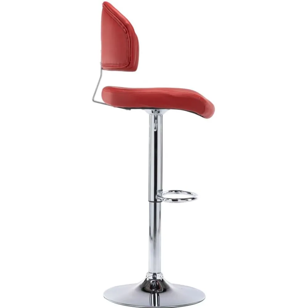 Stoelen*vidaXL Barkruk kunstleer Wijnrood