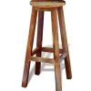 Barkruk massief gerecycled hout>vidaXL New