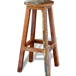 Barkruk massief gerecycled hout>vidaXL New