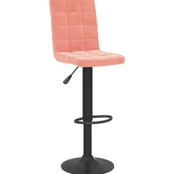 Stoelen*vidaXL Barkruk Fluweel Roze
