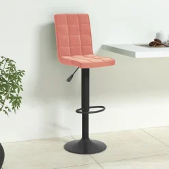 Stoelen*vidaXL Barkruk Fluweel Roze