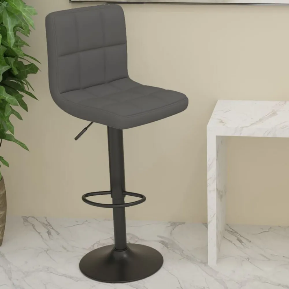 Stoelen*vidaXL Barkruk stof donkergrijs